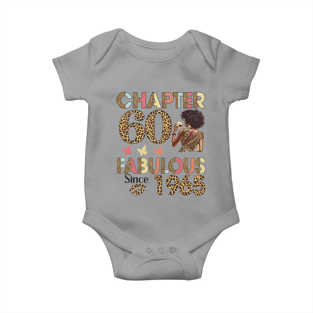 Chapter 60 Fabulous Leopard Baby Onesie Since 1965 60Th Birthday Gift For Women