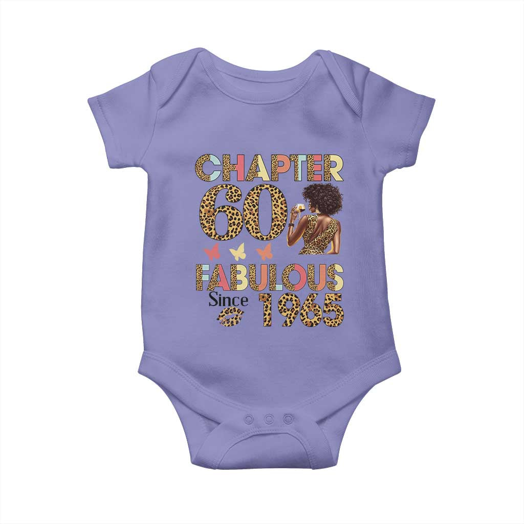 Chapter 60 Fabulous Leopard Baby Onesie Since 1965 60Th Birthday Gift For Women