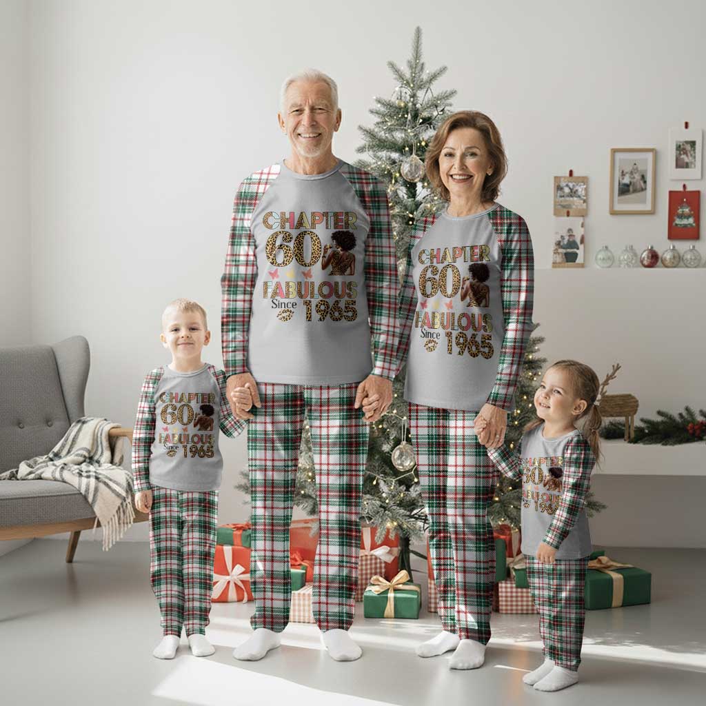 Chapter 60 Fabulous Leopard Plaid Pajama Set Since 1965 60Th Birthday Gift For Women - Wonder Print Shop