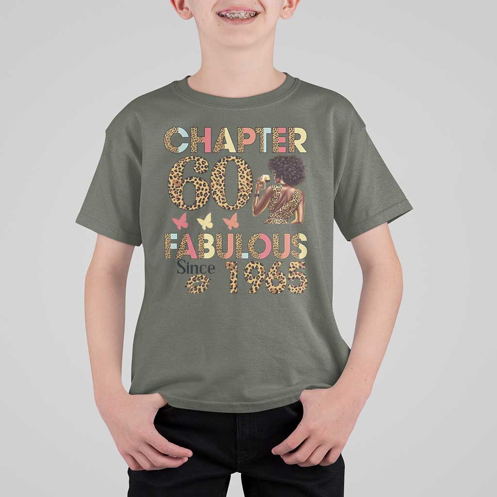 Chapter 60 Fabulous Leopard T Shirt For Kid Since 1965 60Th Birthday Gift For Women