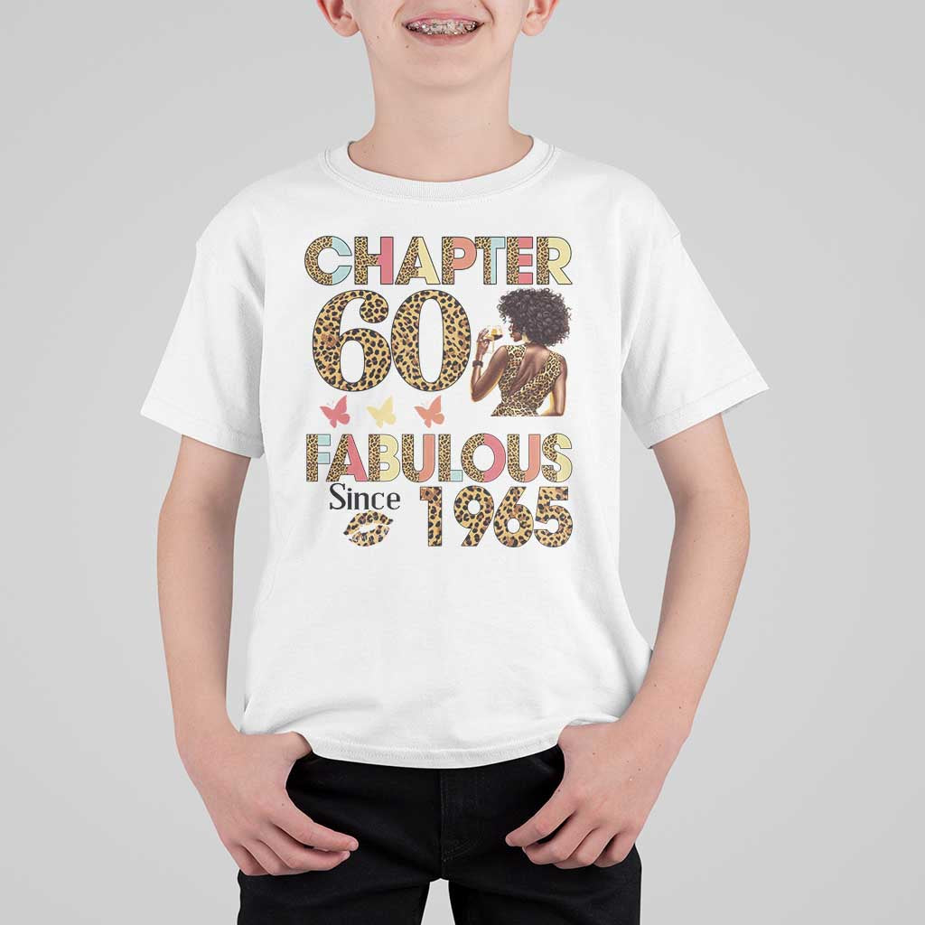 Chapter 60 Fabulous Leopard T Shirt For Kid Since 1965 60Th Birthday Gift For Women