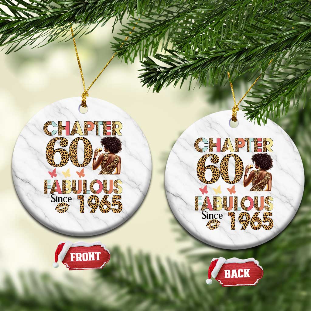 Chapter 60 Fabulous Leopard Ceramic Ornament Since 1965 60Th Birthday Gift For Women - Wonder Print Shop