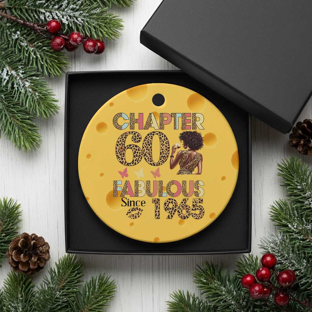 Chapter 60 Fabulous Leopard Ceramic Ornament Since 1965 60Th Birthday Gift For Women - Wonder Print Shop