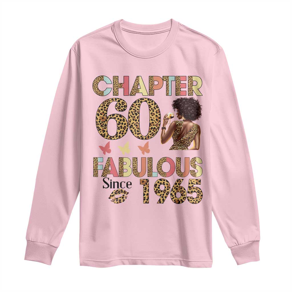 Chapter 60 Fabulous Leopard Long Sleeve Shirt Since 1965 60Th Birthday Gift For Women