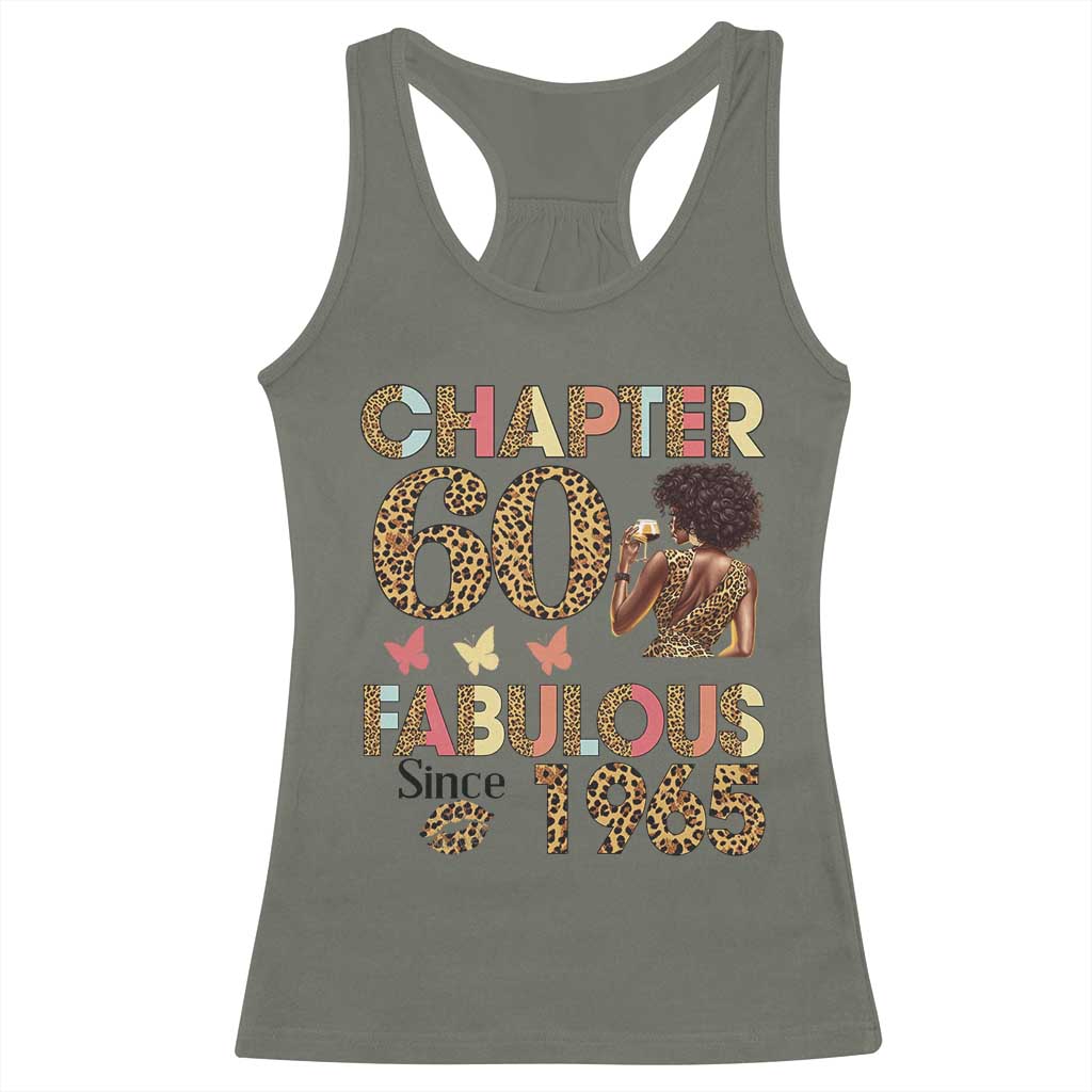 Chapter 60 Fabulous Leopard Racerback Tank Top Since 1965 60Th Birthday Gift For Women