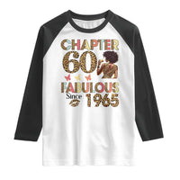 Chapter 60 Fabulous Leopard Raglan Shirt Since 1965 60Th Birthday Gift For Women