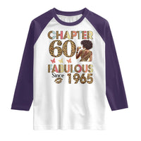 Chapter 60 Fabulous Leopard Raglan Shirt Since 1965 60Th Birthday Gift For Women
