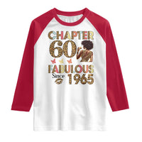 Chapter 60 Fabulous Leopard Raglan Shirt Since 1965 60Th Birthday Gift For Women