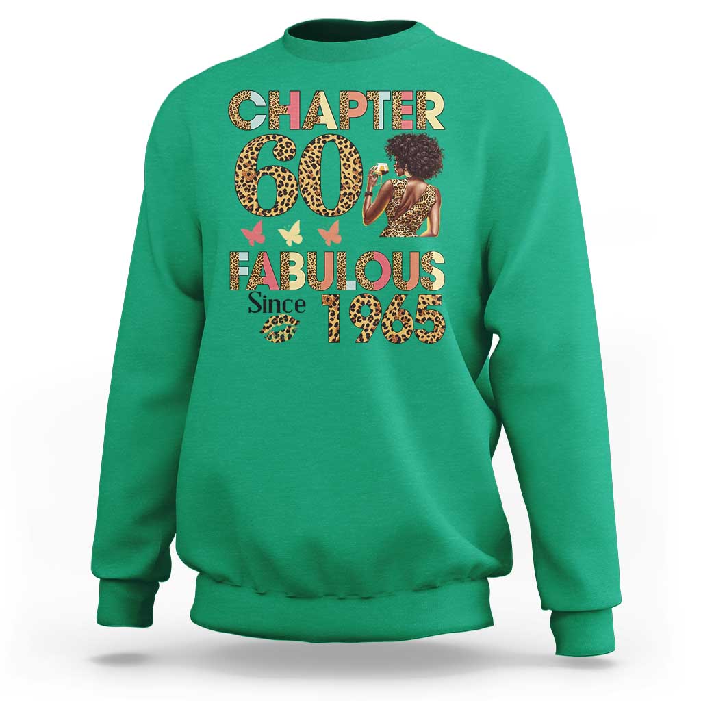 Chapter 60 Fabulous Leopard Sweatshirt Since 1965 60Th Birthday Gift For Women