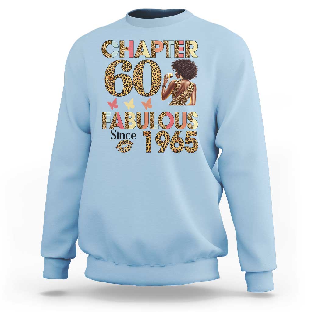 Chapter 60 Fabulous Leopard Sweatshirt Since 1965 60Th Birthday Gift For Women