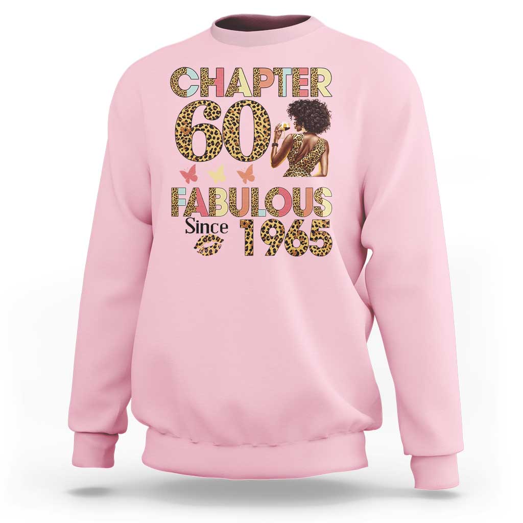 Chapter 60 Fabulous Leopard Sweatshirt Since 1965 60Th Birthday Gift For Women