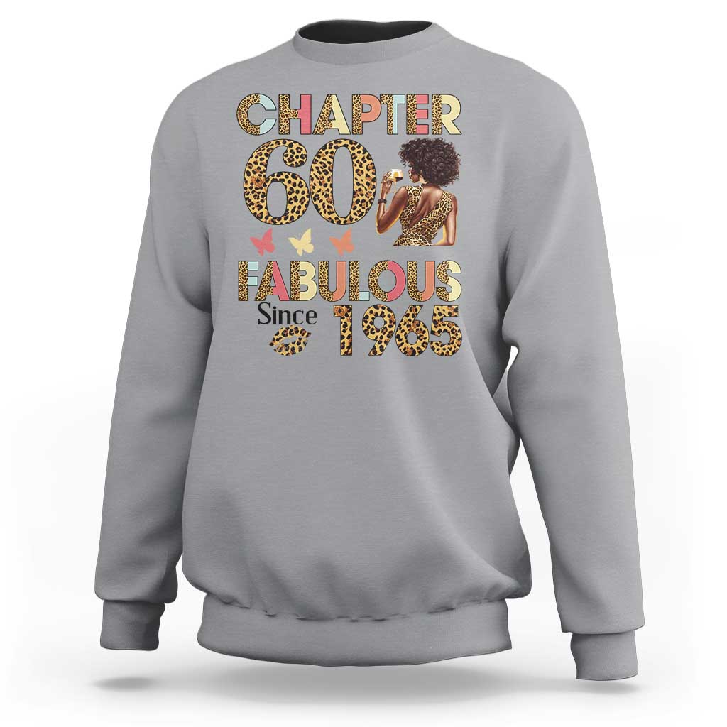 Chapter 60 Fabulous Leopard Sweatshirt Since 1965 60Th Birthday Gift For Women