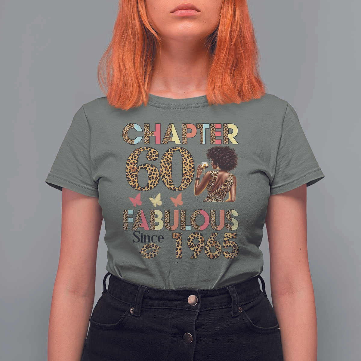 Chapter 60 Fabulous Leopard T Shirt For Women Since 1965 60Th Birthday Gift For Women