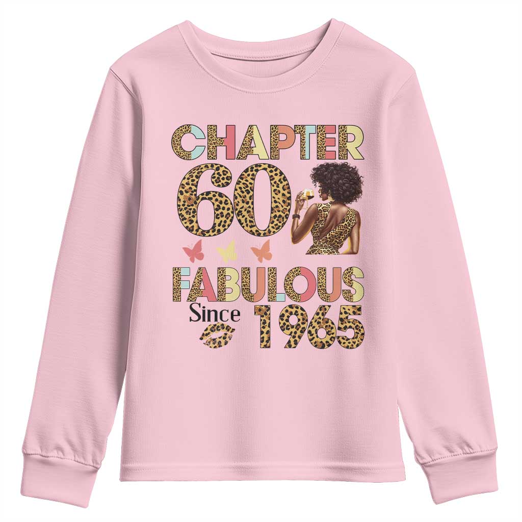 Chapter 60 Fabulous Leopard Youth Sweatshirt Since 1965 60Th Birthday Gift For Women