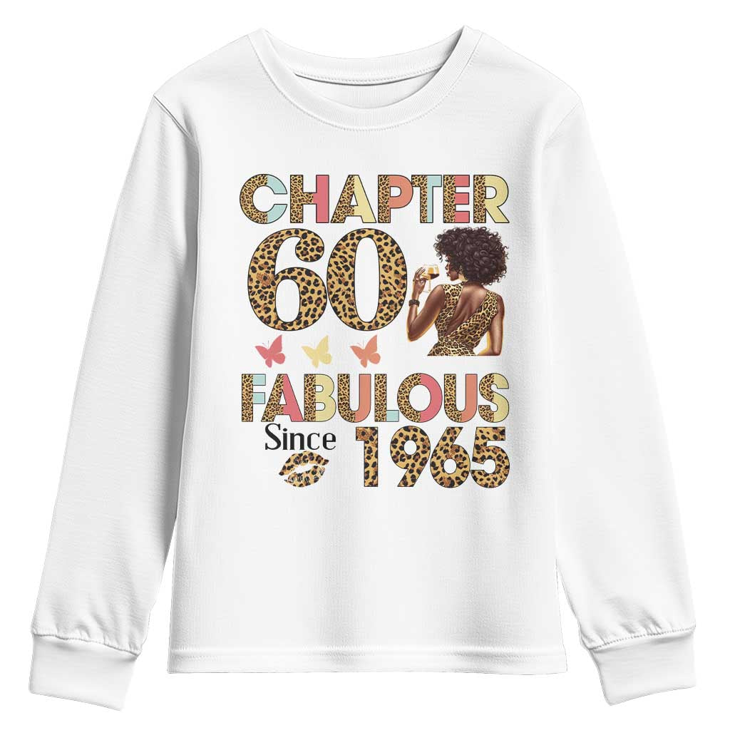 Chapter 60 Fabulous Leopard Youth Sweatshirt Since 1965 60Th Birthday Gift For Women