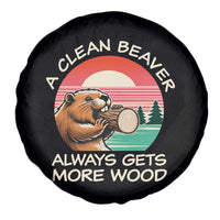 Funny Beaver Joke Spare Tire Cover A Clean Beaver Always Gets More Wood Adult Humor