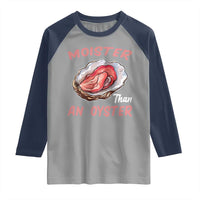 Moister Than An Oyster Funny Offensive Raglan Shirt Inappropriate Adult Humor - Wonder Print Shop