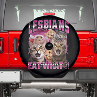 Lesbians Eat What Spare Tire Cover Funny LGBTQ+ Pride Cats Meme Feline Lover Bootleg