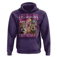 Lesbians Eat What Hoodie Funny LGBTQ+ Pride Cats Meme Feline Lover Bootleg