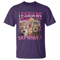 Lesbians Eat What T Shirt Funny LGBTQ+ Pride Cats Meme Feline Lover Bootleg