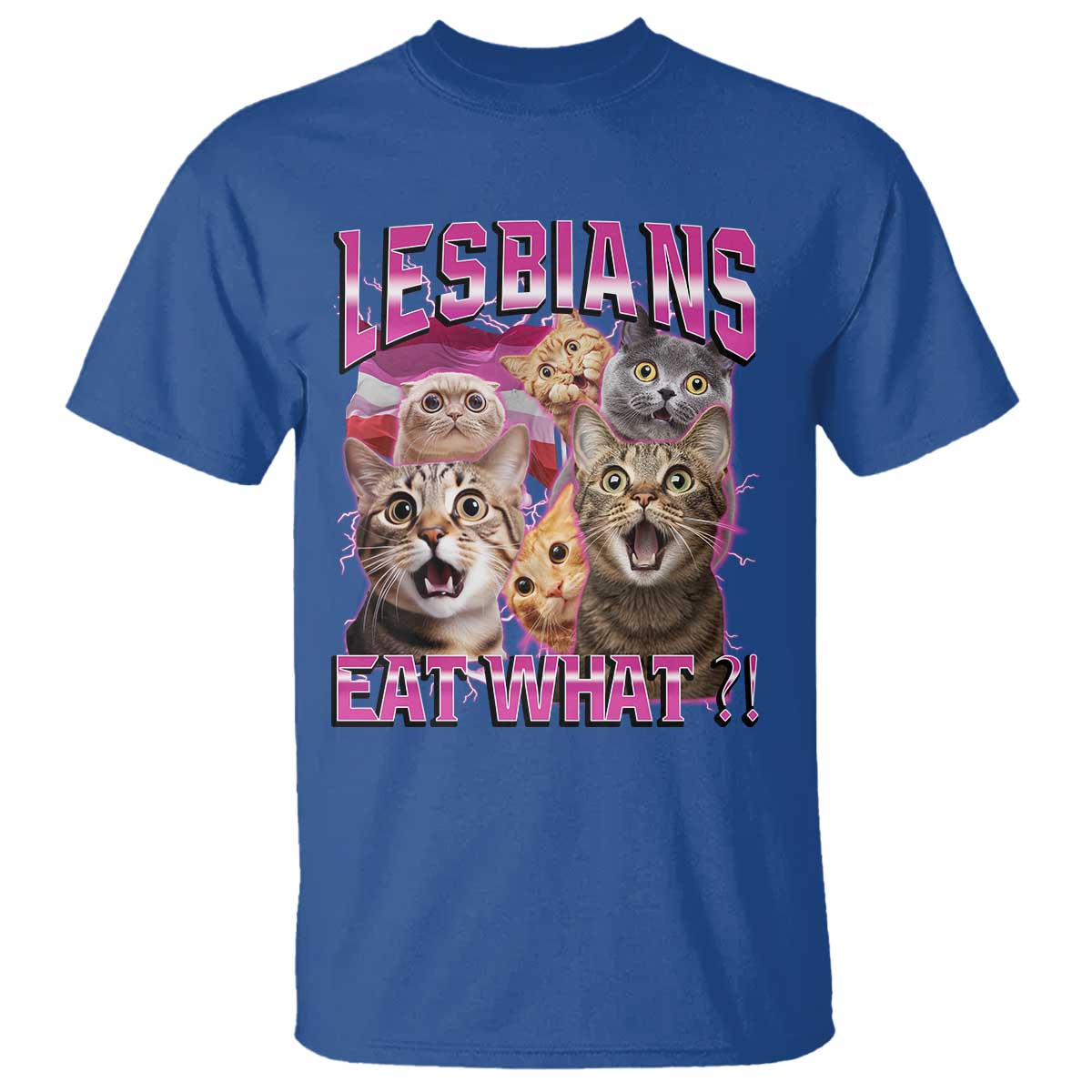 Lesbians Eat What T Shirt Funny LGBTQ+ Pride Cats Meme Feline Lover Bootleg
