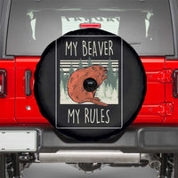 My Beaver My Rules Spare Tire Cover Funny Beaver  Outdoor Nature Lover