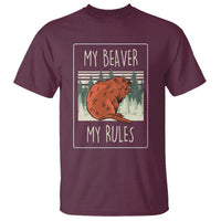 My Beaver My Rules T Shirt Funny Beaver  Outdoor Nature Lover