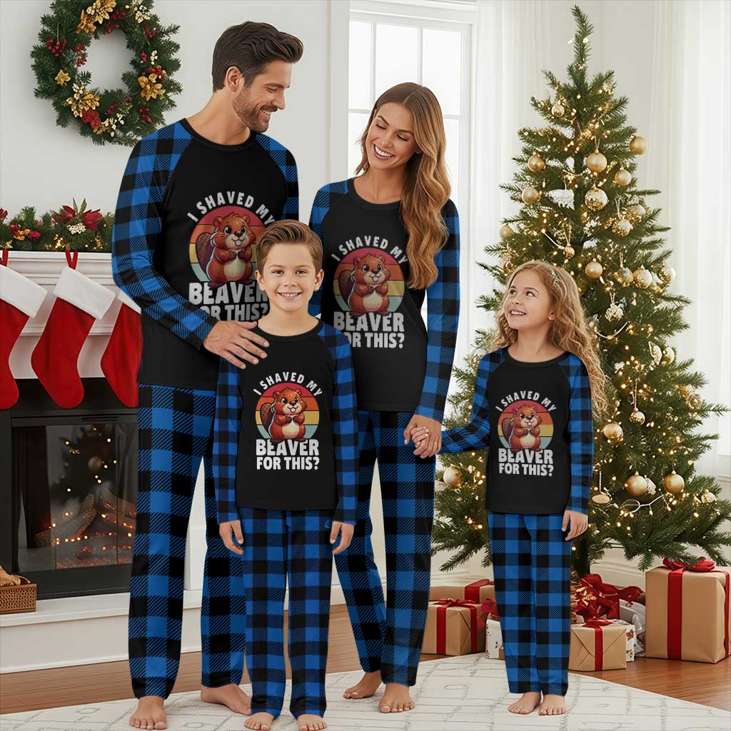 I Shaved My Beaver Plaid Pajama Set Inappropriate Adult Humor Naughty - Wonder Print Shop