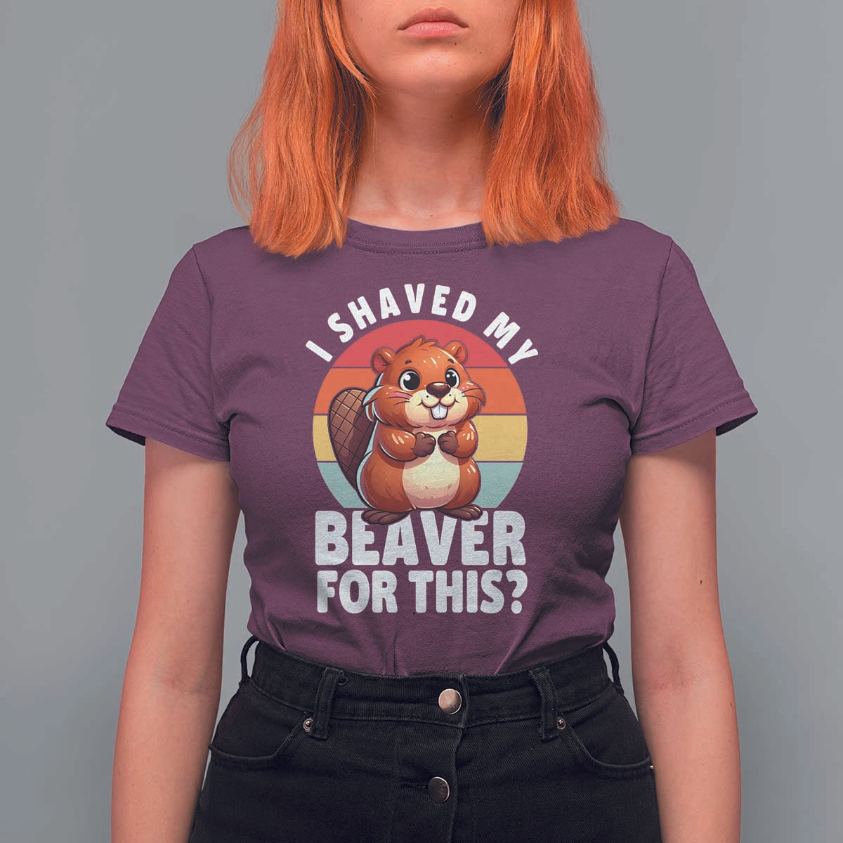 I Shaved My Beaver T Shirt For Women Inappropriate Adult Humor Naughty