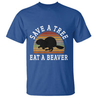 Save A Tree Eat A Beaver T Shirt Funny Ironic Beaver