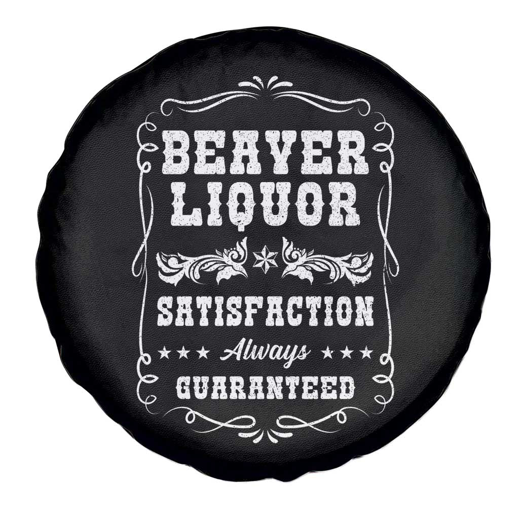 Funny Beaver Liquor Spare Tire Cover Adult Drinking Humor Pun Vintage