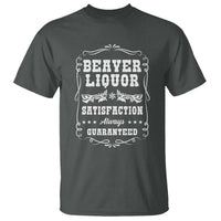 Funny Beaver Liquor T Shirt Adult Drinking Humor Pun Vintage