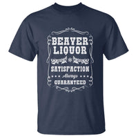Funny Beaver Liquor T Shirt Adult Drinking Humor Pun Vintage