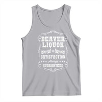 Funny Beaver Liquor Tank Top Adult Drinking Humor Pun Vintage