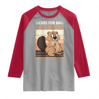 Funny Beaver Raglan Shirt Cure For An Itchy Beaver Ask For A Friend Adult Humor