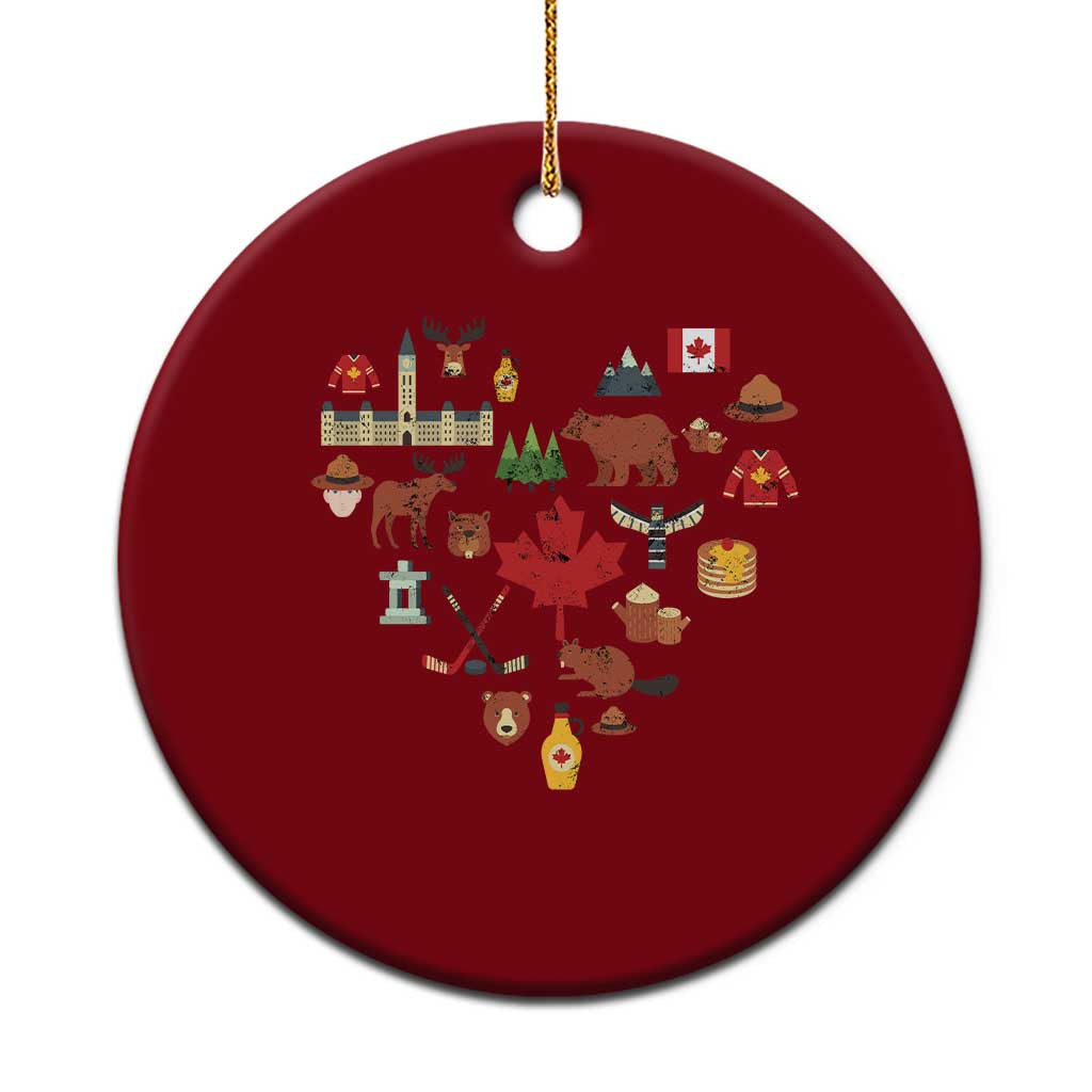 Canada Pride Ceramic Ornament Canadian Flag Maple Leaf - Wonder Print Shop