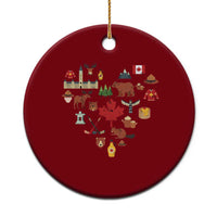 Canada Pride Ceramic Ornament Canadian Flag Maple Leaf - Wonder Print Shop