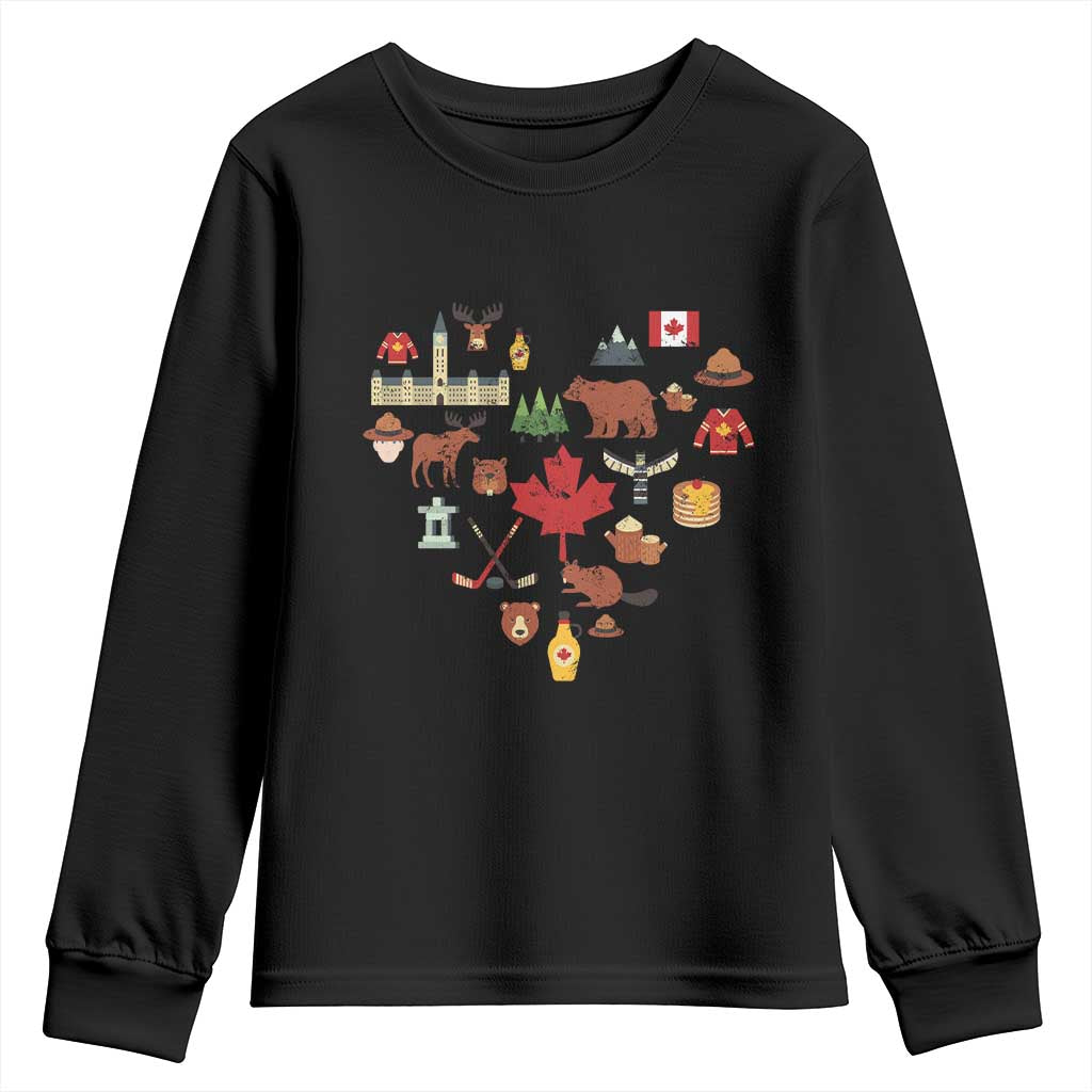 Canada Pride Youth Sweatshirt Canadian Flag Maple Leaf