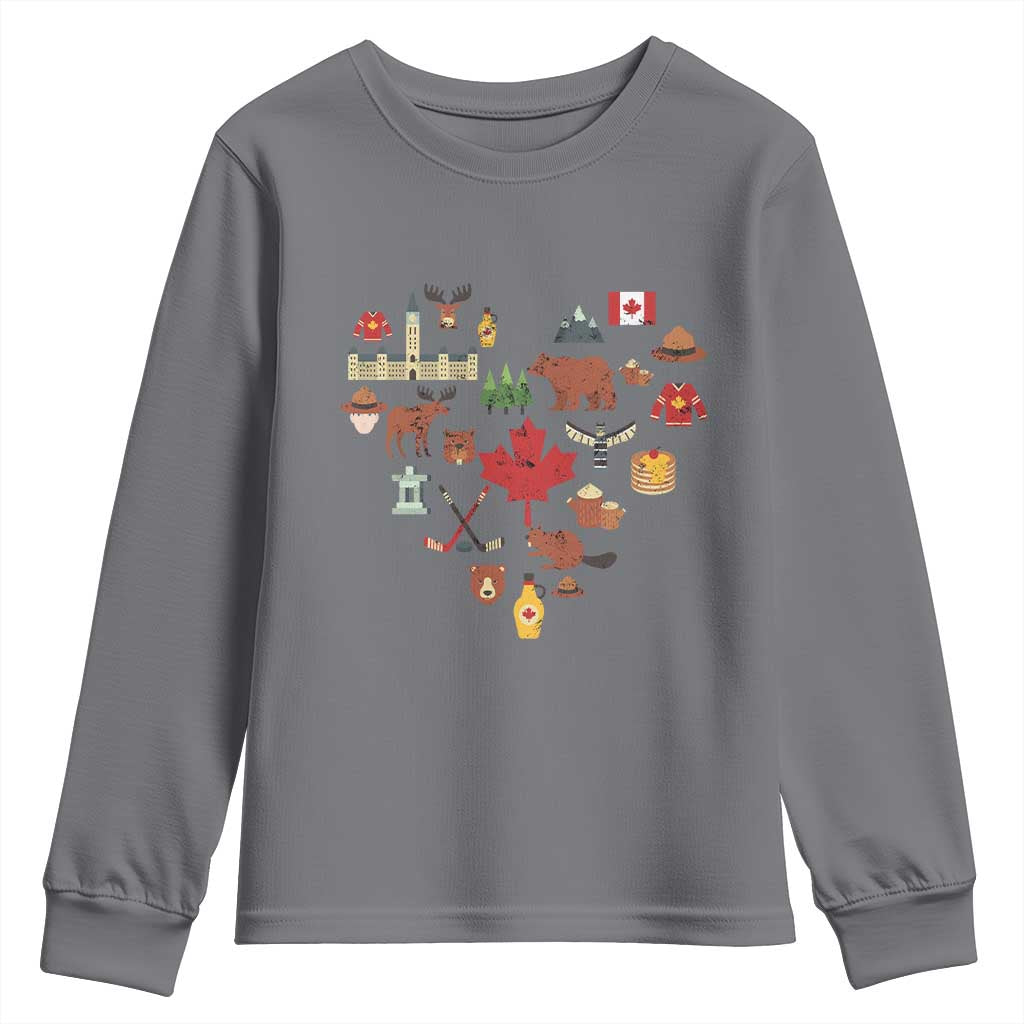 Canada Pride Youth Sweatshirt Canadian Flag Maple Leaf