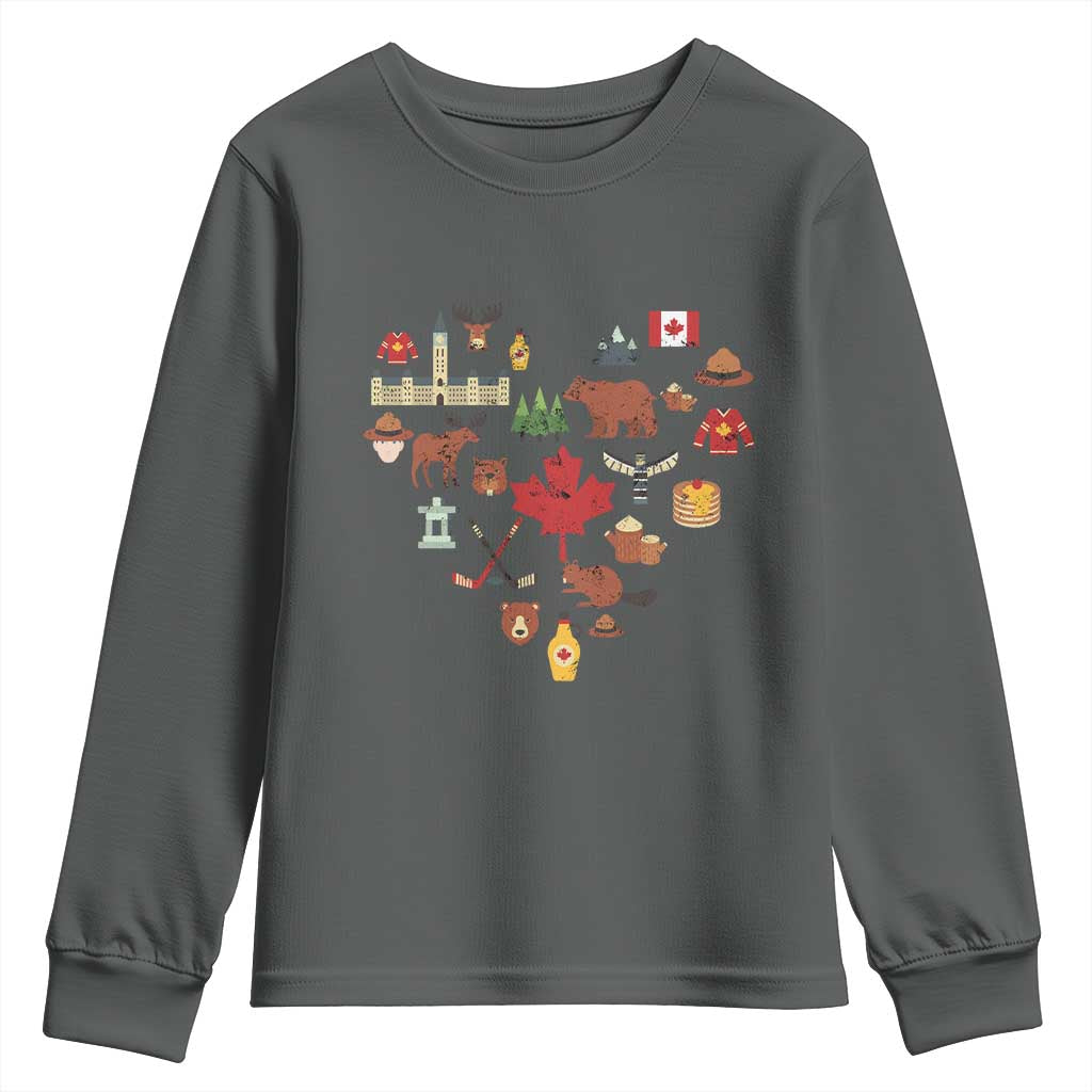 Canada Pride Youth Sweatshirt Canadian Flag Maple Leaf