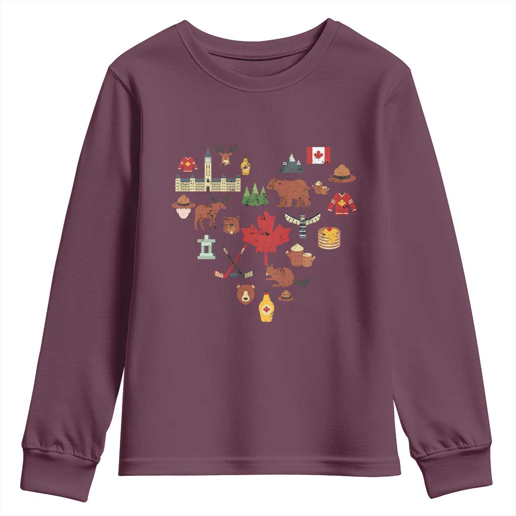 Canada Pride Youth Sweatshirt Canadian Flag Maple Leaf