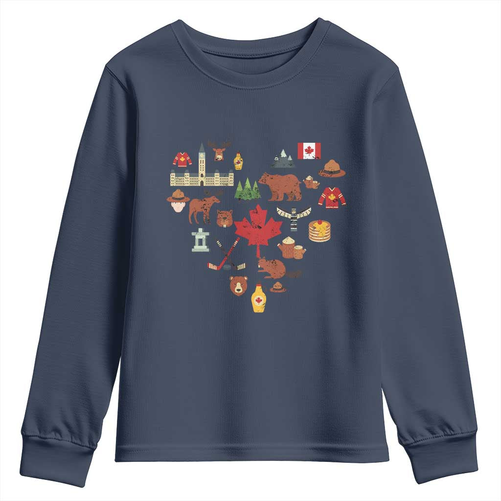 Canada Pride Youth Sweatshirt Canadian Flag Maple Leaf