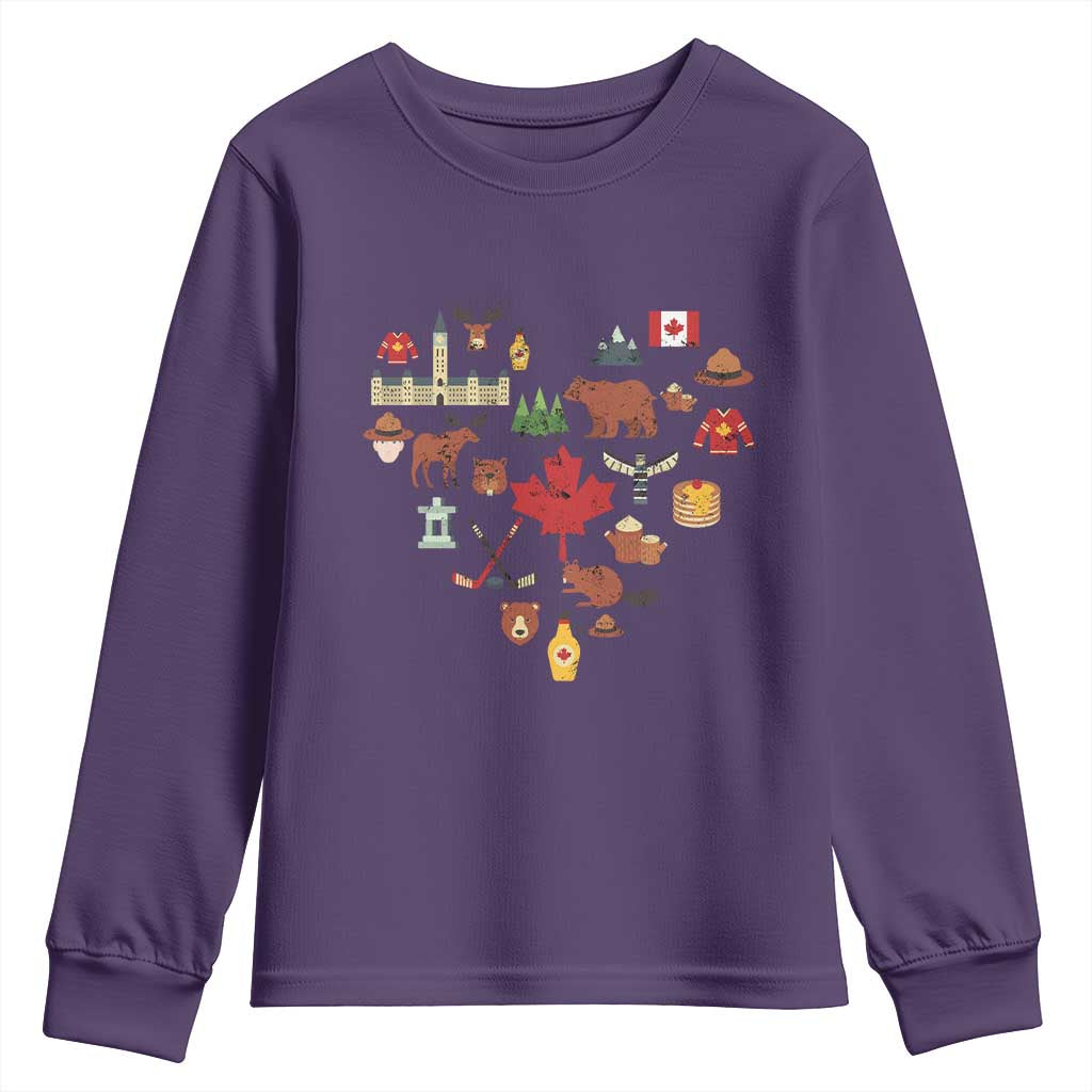 Canada Pride Youth Sweatshirt Canadian Flag Maple Leaf