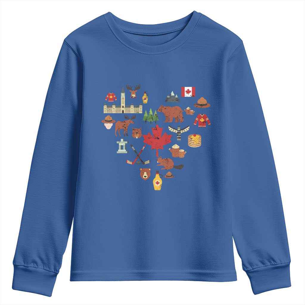 Canada Pride Youth Sweatshirt Canadian Flag Maple Leaf