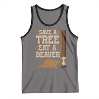 Funny Save A Tree Eat A Beaver Tank Top Hunting Beavers Hunter