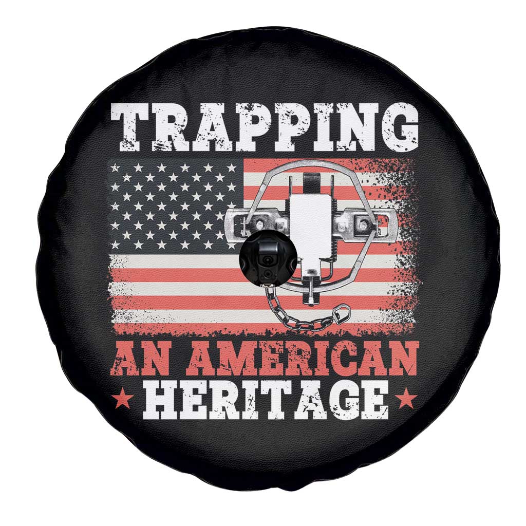Trapping American Heritage Spare Tire Cover Patriotic Trap Hunting Trapper