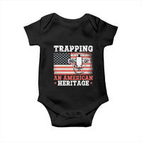 Trapping American Heritage Baby Onesie Patriotic Trap Hunting Trapper