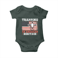 Trapping American Heritage Baby Onesie Patriotic Trap Hunting Trapper