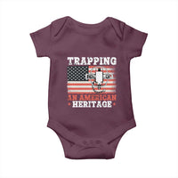 Trapping American Heritage Baby Onesie Patriotic Trap Hunting Trapper