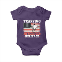 Trapping American Heritage Baby Onesie Patriotic Trap Hunting Trapper